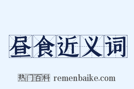 昼食近义词是什么意思的图片